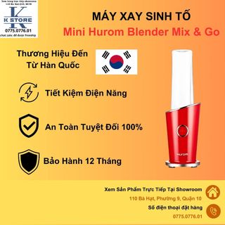 Máy xay sinh tố hurom mini mix & go - máy xay trái cây, thực phẩm mini đa năng từ hàn quốc