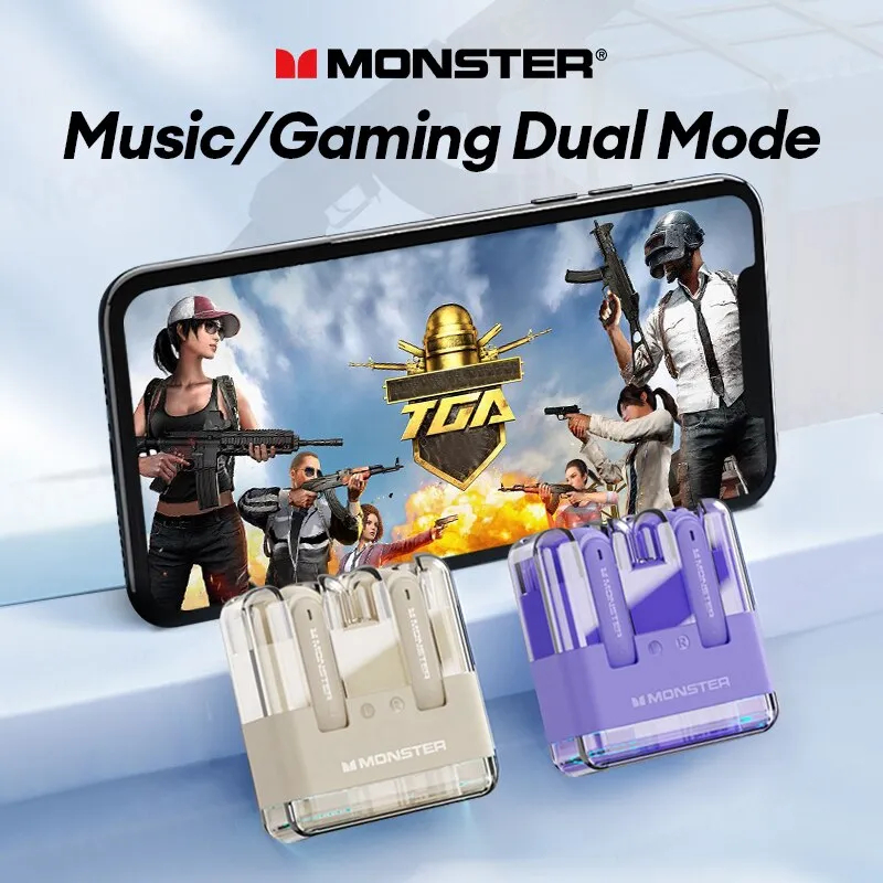 Monster XKT12 tai nghe bluetoothchính hãng tai nghe nhét tai 5.3 tai nghe không dây nút tai chống ồn