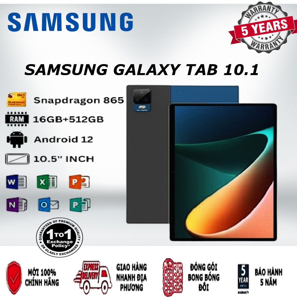 Máy tính bảng Samsung Galaxy Tab 10.1 | 12+512GB | 4G | Android 8.1 Mediatek MT6735 | 10000mAh 1080x960 IPS