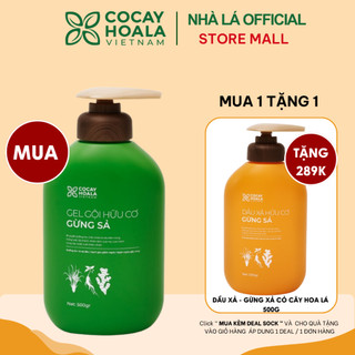 Special Deal - Dầu Gội Hữu Cơ Gừng Sả Cỏ Cây Hoa Lá 500ML Ngăn dầu bết tóc và giảm gàu ngứa
