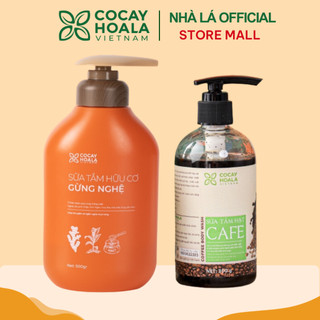 Combo Sữa tắm khử mùi cơ thể Cỏ Cây Hoa Lá chiết xuất hạt Arabica 300g và Sữa Tắm Thảo Dược Hữu Cơ Gừng Nghệ Việt Nam