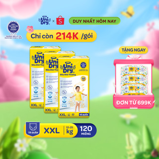 [HỎA TỐC] Combo 3 Tã quần UniDry Siêu khô thoáng gói Jumbo mới size L52/XL44/XXL40