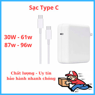 Sạc laptop usb type c thay thế cho pro air 30w 61w 87w 96w 2016 2017 2018 2019 2020 2021 2022 mới 100%