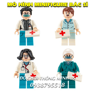 Lego minifigure các ngành nghề trong xã hội: Lego minifigure bác sĩ, minifigure cánh sát, minifigure kĩ sư