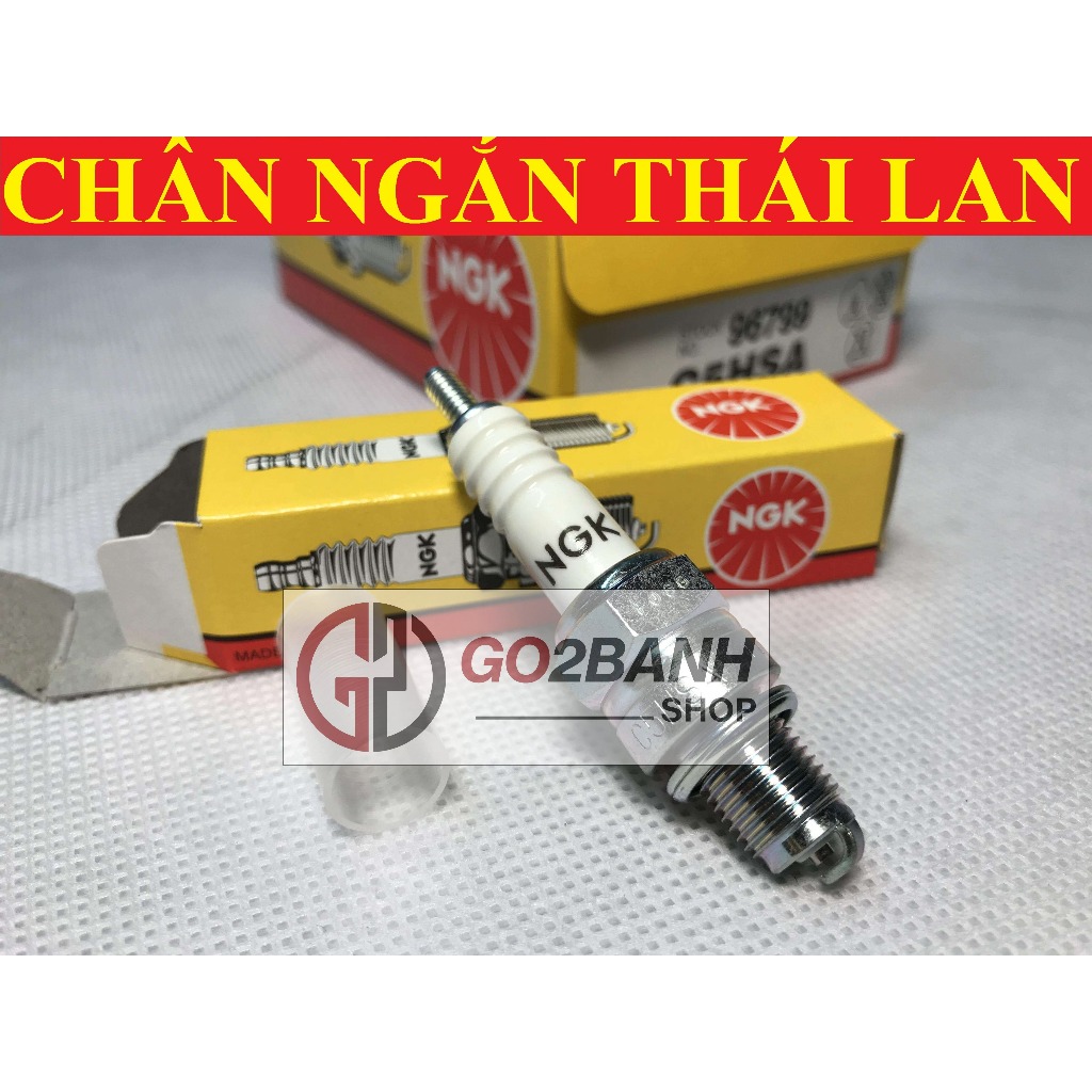 Bugi NGK C5HSA/C6HSA/C7HSA Dream, Wave nhỏ, Future đầu, Sirius, Jupiter,Mio,Nouvo1/2/3,Attila (chân 