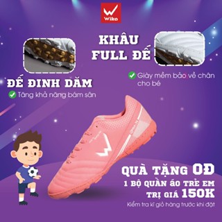 Giày Đá Bóng Trẻ Em Wika Qh19 Neo Kid Chính Hãng Chất Liệu Da Microfiber Cao Cấp, Mềm Mại