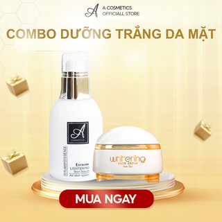 Combo dưỡng trắng da mặt, cấp ẩm chuyên sâu A cosmetics, kem face pháp trắng da mặt, serum dưỡng ẩm spot esence 50g