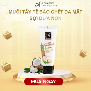 Muối tẩy tế bào chết da mặt Sợi dừa non Acosmetics, Làm sạch tế bào da chết 100ml