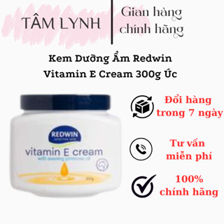 (Mẫu Mới Hàng Chuẩn) Kem Dưỡng Ẩm Redwin Vitamin E Cream 300g Úc , Giúp Dưỡng Da Mềm Mịn