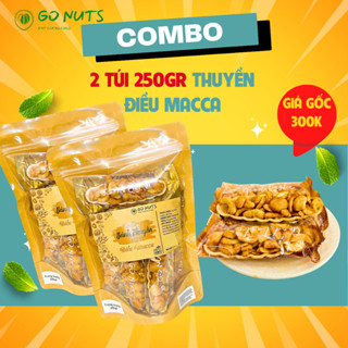 500g Bánh thuyền Điều Macca GO NUTS Bánh ăn kiêng hỗ trợ giảm cân không đường bánh hạt dinh dưỡng ngũ cốc chay