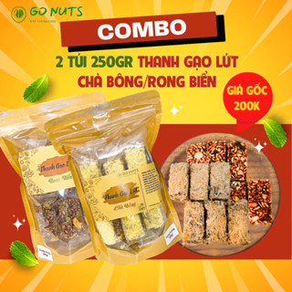 500g Thanh gạo lứt GO NUTS vị chà bông/rong biển mix hạt dinh dưỡng Bánh ăn kiêng hỗ trợ giảm cân không đường