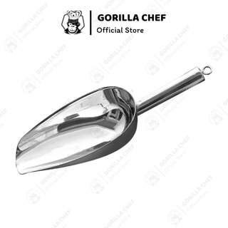 Dụng cụ pha chế muôi vá xúc đá inox cao cấp Gorilla Chef có quai treo 4 kích cỡ
