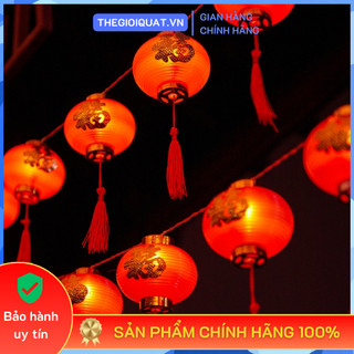 Dây lồng đèn tròn chữ Phúc 12 trái/16 trái trang trí Tết dây dài 5M