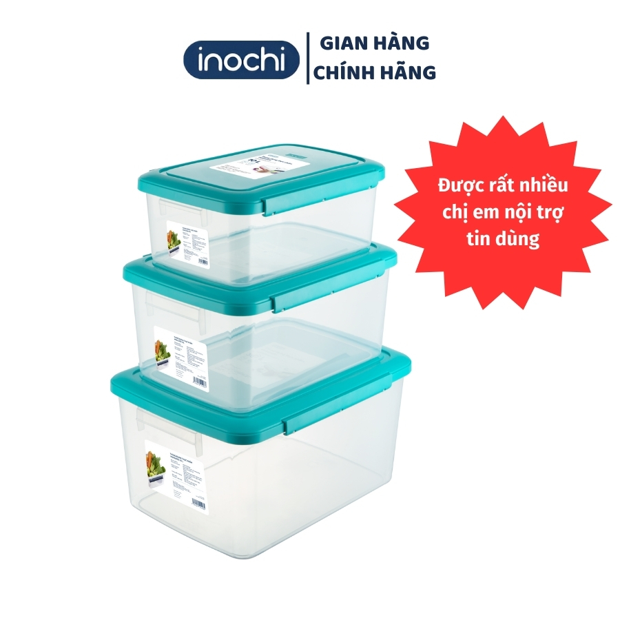 Thùng hộp nhựa đựng thực phẩm thức ăn có nắp Inochi cao cấp chính hãng, 10L, 18L, 30L bảo quản các loại đồ khô