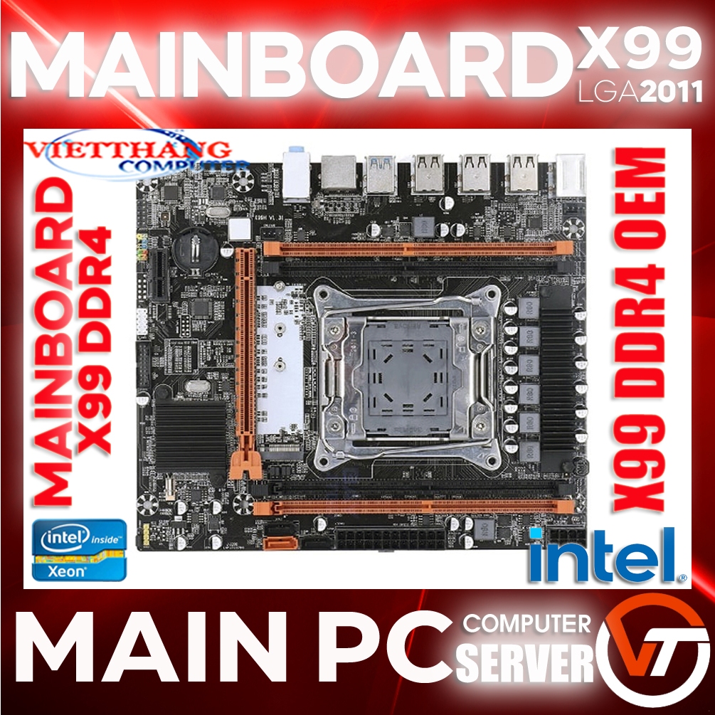 Mainboard - Bo Mạch Chủ - Main X99 chạy giả lập -  Main X99HD4 DDR4 Hàng OEM Hỗ trợ socket 2011 E5 v3 v4 New 100%