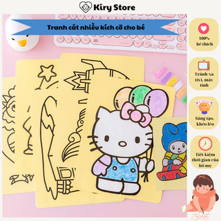 Tranh cát cho bé Kiry Store tranh tô màu cho bé bằng cát màu tranh cát nổi tranh cát chảy tranh rót cát tranh cat cát vẽ