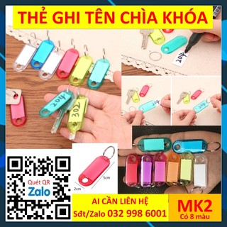 Combo 100 Thẻ chìa khóa MK2 Móc khóa tag Thẻ đánh dấu chìa khóa ghi chú vali hành lý valy magic1