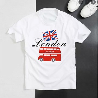 Áo Thun Ngắn Tay In London Andromeda Màu Trắng Phom Rộng Nam Nữ Form Oversize Vải Trắng Dày Mịn