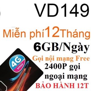 [ FULL DATA  ] Sim 5G Trọn Gói 1 Năm Vinaphone Fhappy / TD49 / D500 / U1500 / VD149 / D159 / BIG50Y