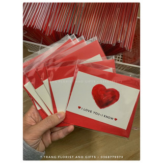 ♥️ Thiệp tình yêu trái tim kèm phong bao lịch sự♥️