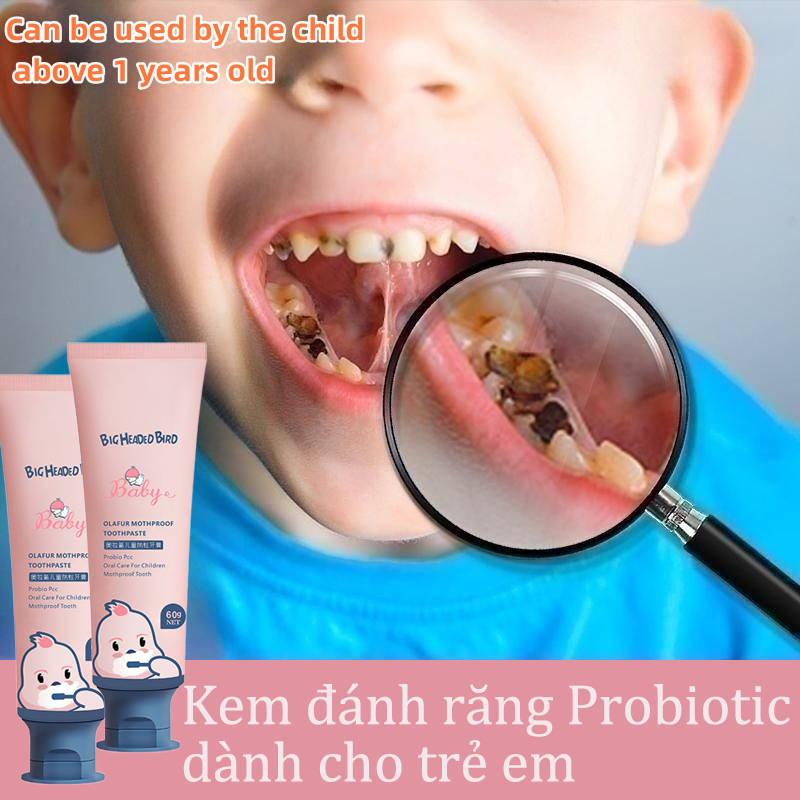 Kem Đánh Răng Trẻ Em Baby BigHeaded Bird - Kem Đánh Răng Baby Làm Trắng Răng, Ngăn Ngừa Sâu Răng