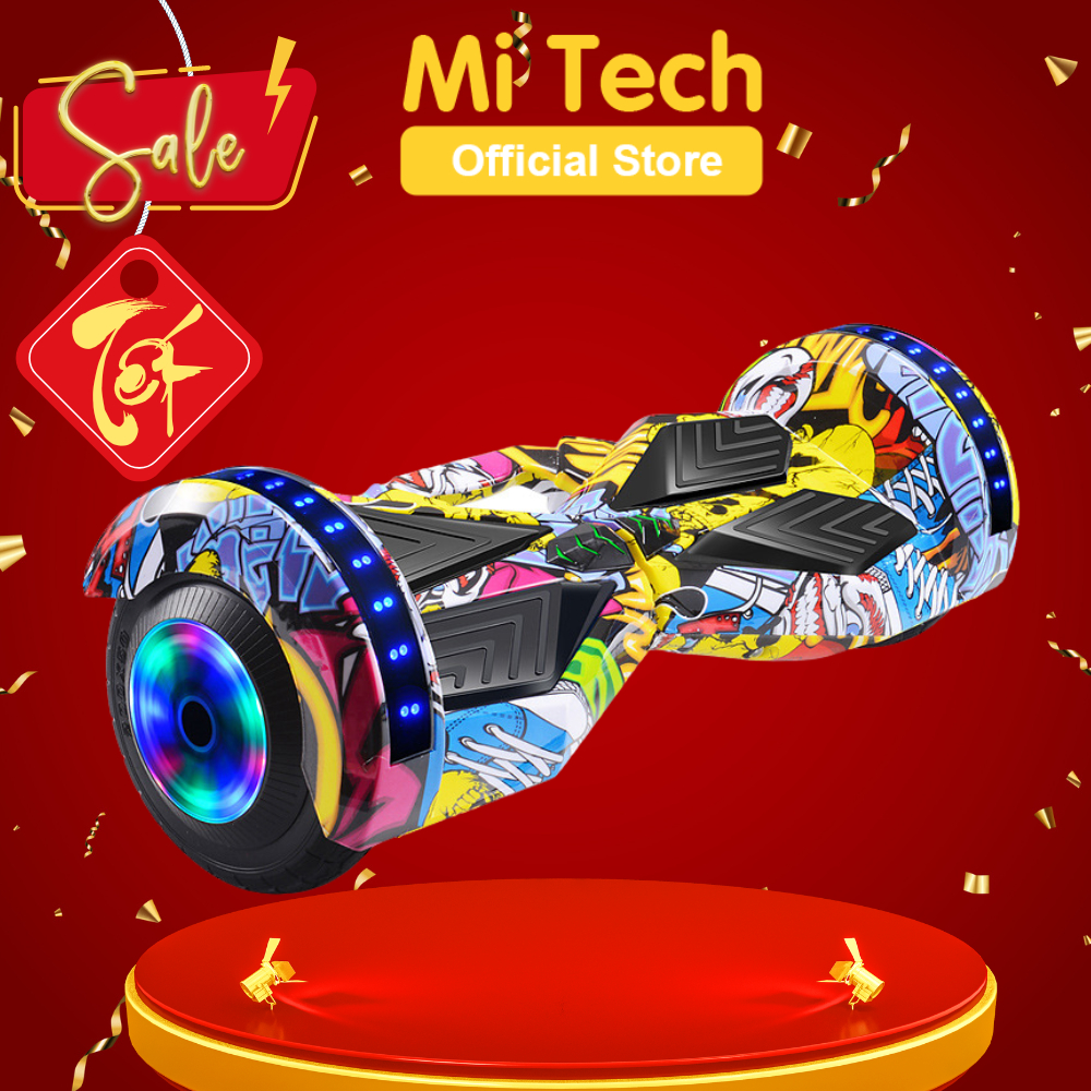 Xe Điện Cân Bằng 8 inch Mi Tech Smart Balance Wheel 💥 Kết nối Bluetooth [ Tặng kèm sạc và đồ bảo hộ]