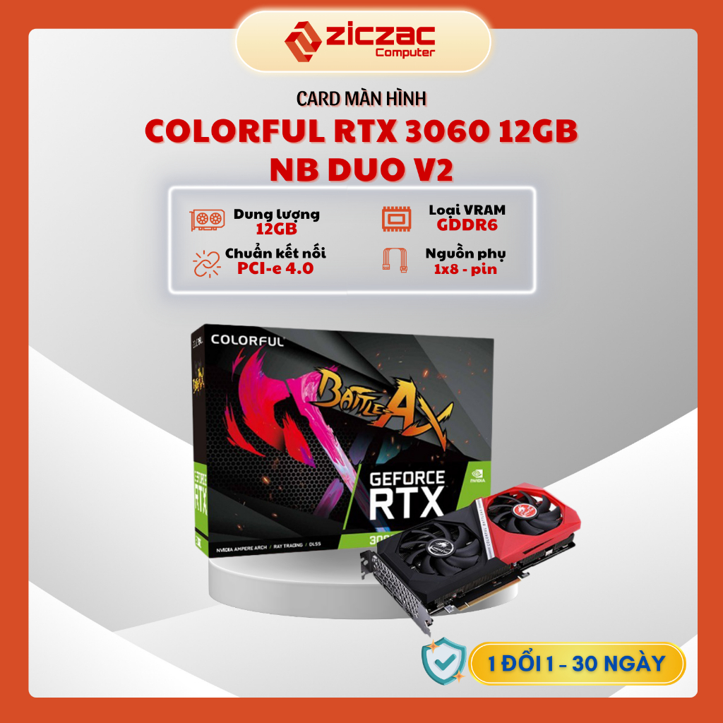 Card Màn Hình VGA Colorful RTX 3060 NB DUO 12GB L-V - chính hãng bảo hành 36 tháng | BigBuy360 - bigbuy360.vn