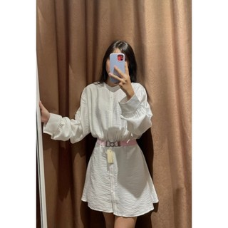 Áo sơmi babydoll dáng dài Iên dáng siêu tiểu thư , xuất nhật xịn