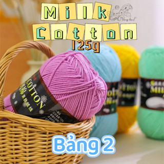 Len Milk Cotton 125g (CÓ CHIẾT) - Bảng Màu 2 (51-103) - Cuộn 60/125gr