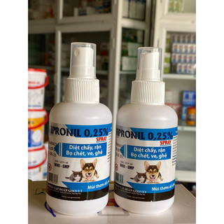Fipronil 0,25% . chai xịt diệt chấy, rận, bọ chét, ve, ghẻ trên chó, mèo