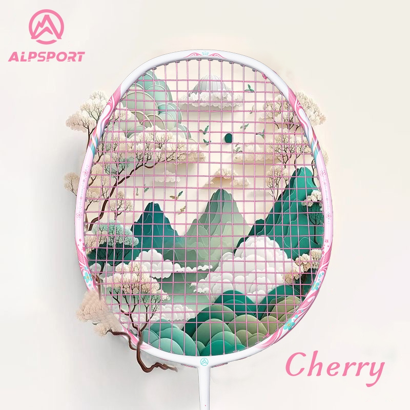 ALP Cherry 4U Căng Max 26LBS 12KG Vợt Cầu Lông Hồng Original 100% Full Carbon ALPSPORT Yonex Rsl Pin