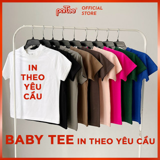 IN THEO YÊU CẦU Áo BABY TEE RAGLAN cotton 2 chiều parteeshopvn áo raplang áo thun baby tee croptop y2k trendy 2024
