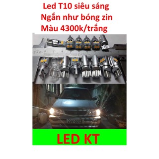Đèn Led chân T10 ngắn Cree 3030 màu vàng nắng 4300K và trắng sáng gấp 2 đến 3 lần Halogen  đèn led
