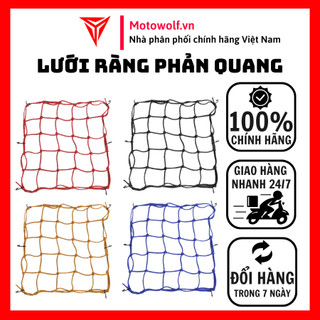 Lưới thun ràng đồ moto, xe máy size lớn 40 x 40cm - motowolf việt nam chính hãng