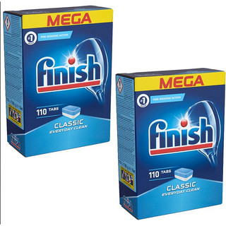 Combo 2 hộp viên rửa bát ly finish 110v tặng 500g muối rửa bát