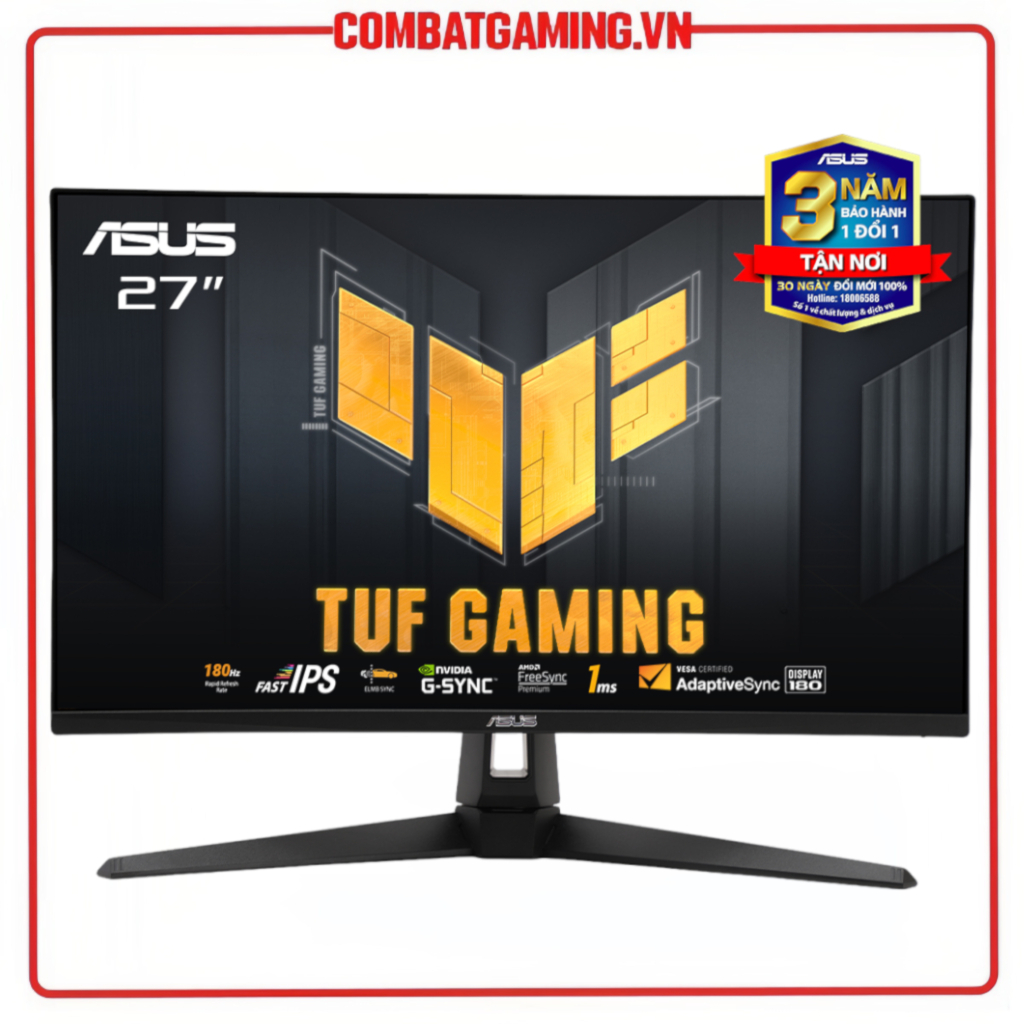 Màn Hình Asus TUF Gaming VG279Q3A VG27AQ3A (27''/FHD-QHD/Fast IPS/180Hz/1ms/FreeSync & G-Sync) Hàng Chính Hãng