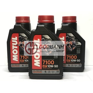 Nhớt Motul 7100 10W50 1L 100% tổng hợp xe phân khối lớn
