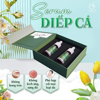 Combo serum diếp cá và sữa rửa mặt thiên nhiên IGREEN hỗ trợ hết mun giảm nhờn không kích ứng da 10ml va 150ml