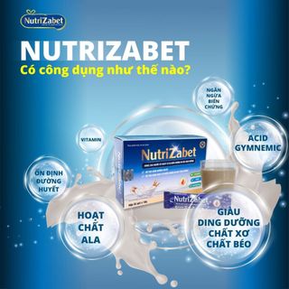 Sữa hạt tiểu đường nutrizabet - hỗ trợ giảm đường huyết - 30 gói - thuoctot365