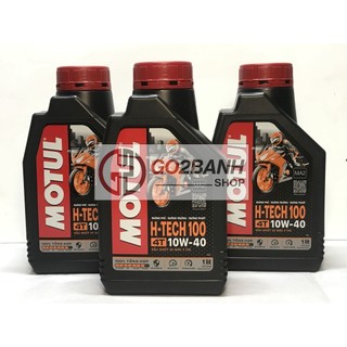 Nhớt Motul H-Tech 100 10W40 1L 100% tổng hợp xe số