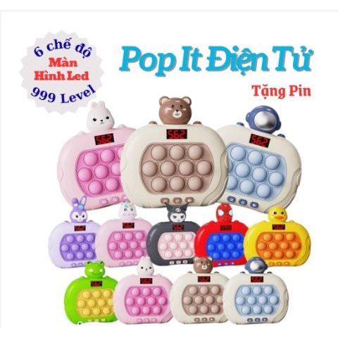 Pop It Điện Tử,  Pop It Thế Hệ Mới có đèn LED Tặng kèm 3 pin AAA dành cho Pop it