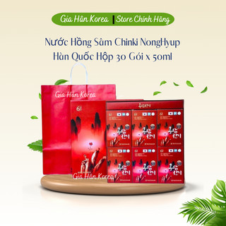 Nước hồng sâm chinki nonghyup hàn quốc hộp 30 gói x 50ml, tăng cường đề kháng và giúp ăn ngon ngủ sâu giấc