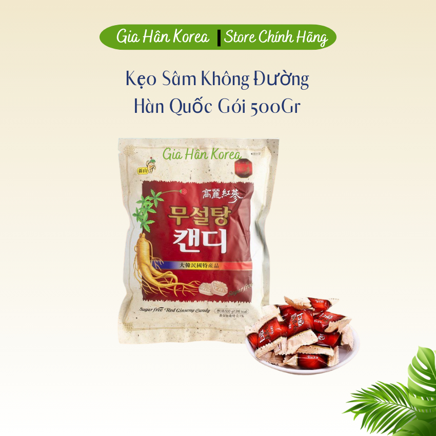 Kẹo Sâm Không Đường Hàn Quốc Gói 500Gr