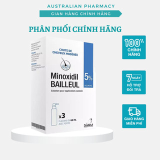 Xịt Mọc Tóc 5% Chính Hãng Pháp Minoxidil Bailleul Ngăn Tóc Rụng, Kích Thích Mọc Tóc