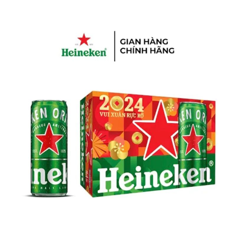 Heineken xuân 24 lon x 330ml