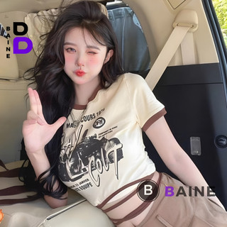 Áo Croptop RAY COLT IN NỔI BUỘC DÂY Chất Thun Borip Kiểu Sexy Nữ, Áo Thun Ôm Body In Hoạ Tiết Đẹp Tôn Dáng BAINE