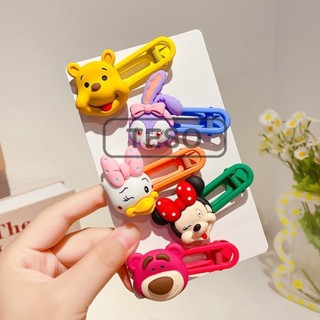 Set 5 kẹp tóc mái nhiều màu cho bé - 5 kẹp tóc phong cách hàn quốc - tesovn