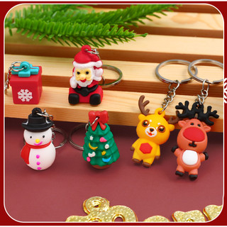 Móc khóa chủ đề giáng sinh noel silicon mềm - móc treo cặp sách balo - quà tặng học sinh