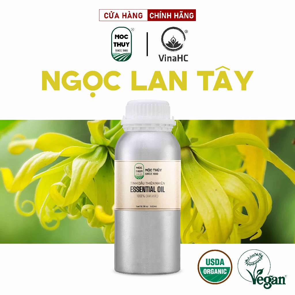 Tinh dầu Ngọc Lan Tây Ấn Độ dung tích 500ml/1L - Ylang Ylang Essential Oil - đạt chuẩn chất lượng kiểm định