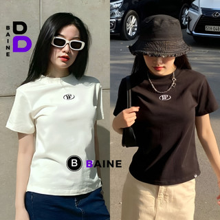 Áo Thun BABY TEE CHỮ W Chất Thun Borip Kiểu Basic Nữ, Áo Thun Ôm Body Nữ Tay Ngắn Cổ Tròn Tôn Dáng Dài Đẹp BAINE
